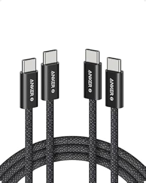 Anker Zolo Cavo da USB-C a USB-C, 240W Ricarica Rapida, 2 Pack, Cavo Intrecciato Resistente alla Sporcizia, Connettore Sottile, per iPhone 16/15 ProMax Plus, MacBook/iPad/Galaxy S24 (1,8m+1,8m, Nero)