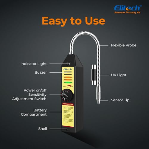 Elitech WJL-6000 Freon Leak Detector Halogen Refrigerant Gas Leak Detector Hvac Tester Ac Sniffer R22 R410A R134A 1234Yf thumb #3