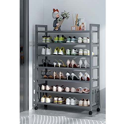 QMMD Banco Zapatero de bambú, Estantería para Zapatos, Zapatero de 7 Niveles, Organizador de Zapatos Moderno Ideal para Entrada, Baño, Sala de Estar, Pasillo (Size : 80 * 25 * 115cm) Cover