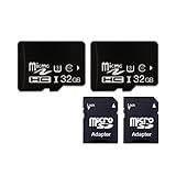 【2個セット】microsdカード 32GB class10 ドライブレコーダー マイクロsdカード 変換アダプタ付 ドラレコ スイッチ 防犯カメラ U3 書き込み速度3倍
