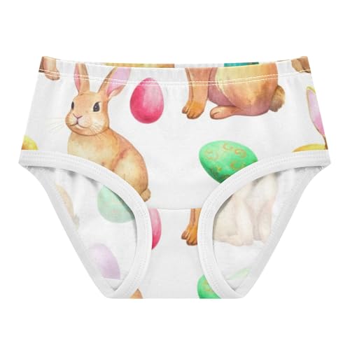 Rabbits Easter Eggs White Little Girl Panties Girls Underwear Toddlers Cotton Aesthetic Kids Undies Briefs 2t