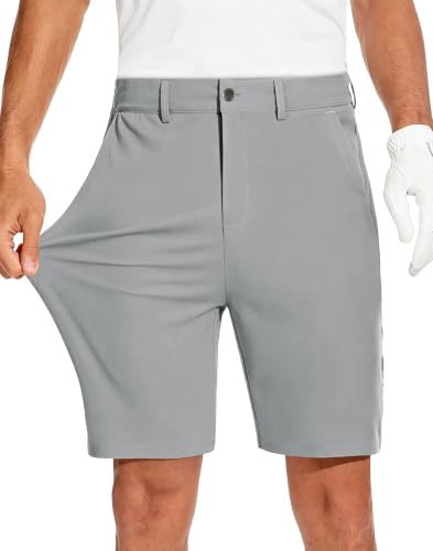 JWM Mens 7 Stretch Golf Dress Hybrid Shorts Quick Dry with 5 Pockets