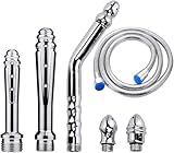 Metal Anal Douche Kit for Couples Elbow Design Enema Cleanser Adult Anal Cleansing Tool