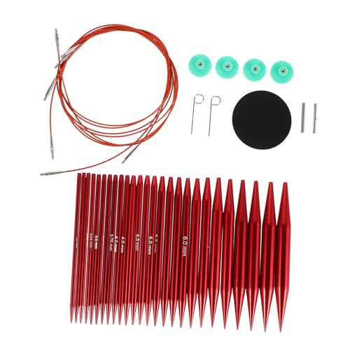 Aiguilles à tricoter circulaires aluminium Operitacx amovibles pour tricot sans couture