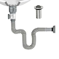 Kit Scarico Lavandino GUOYOU | Sifone Estensibile 300-1000mm, Con Filtro Pop-Up - Foto 2