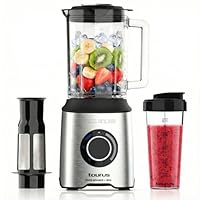 Taurus Prior Inox Krachtige Blender 1500W Met 2L Glazen Kan