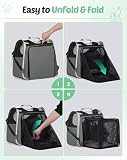 Petcozife Erweiterbar Katzenrucksack Hunderucksack, Katzentasche Faltbare, Haustier Rucksack für Große Katzen & Kleine Hunde bis 8 kg, Cat Backpack für Transport/Reisen/Camping