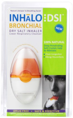 SinuCleanse INHaLo Bronchial Dry Salt Inhaler – Contains 100% All-Natural Deep Penetrating Salt