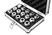 Accusize Industrial Tools 15 Pcs Er25 Collets Set, Size from 1/16'' to 5/8'' in Fitted Strong Aluminum Box, 0223-0835