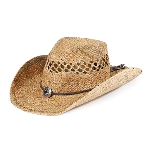 MIX BROWN Western Hats for Women Cowboy Outback Raffia Sun Hat Cowgirl Summer Beach Hats Shapeable Wide Brim