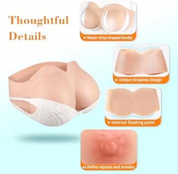 Prothèse Mammaire En Polyuréthane, Formes En éponge Légère Pour Soutien De Prothèse De Mastectomie En Spirale, Coussinets De Soutien-gorge Concaves Pour Femmes, Travestis (Droite XL - 8
