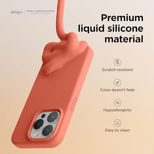 elago Compatible with iPhone 15 Pro Case, Liquid Silicone Case, Full Body Protective Cover, Shockproof, Slim Phone Case, Anti-Scratch Soft Microfiber Lining, 6.1 inch (Pomelo Pink) by elago - Used condition - Image 3