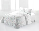 Miracle Home. Colcha Bouti 100% Microfibra cepillada, Ligera y traspirable Nibas Ultras. 235 x 265 cm. Cama 135