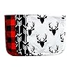 JLIKA Burp Cloths boy Girl - Cotton Minky Baby Burp Cloth - Woodland Nursery Decor for Boys (Buffalo Plaid Woodland Collection) #4
