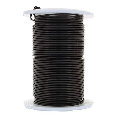 Image of The Beadsmith Wire Elements 18-Gauge Lacquered Tarnish-Resistant Copper Wire for Jewelry Making, 10 Yard, 9.14 Meter Spool (Black Color)