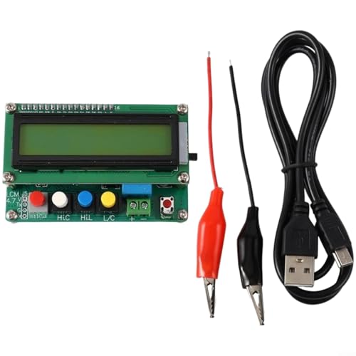 Gettimore Digital Multimeter Capacitance and Inductance Meter 0.01 pF to 100 H with 4-Digit LCD Display and USB Power for LC100A