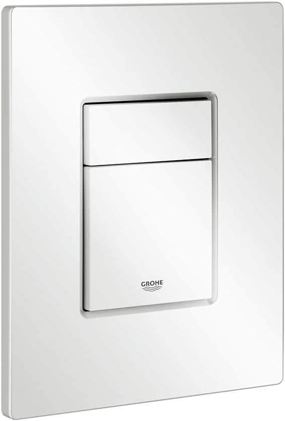 Skate Cosmopolitan Flush Plate for Concealed Gd2 Cisterns, Water-Saving, Dual Flush with Start-and-Stop Activation, Easy To Install, Alpine White, 38732SH0