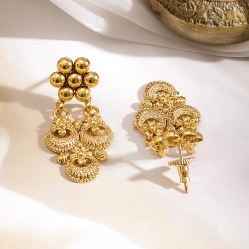Image of Rubans Gold Plated Royal Necklace Set for Women Stylish
