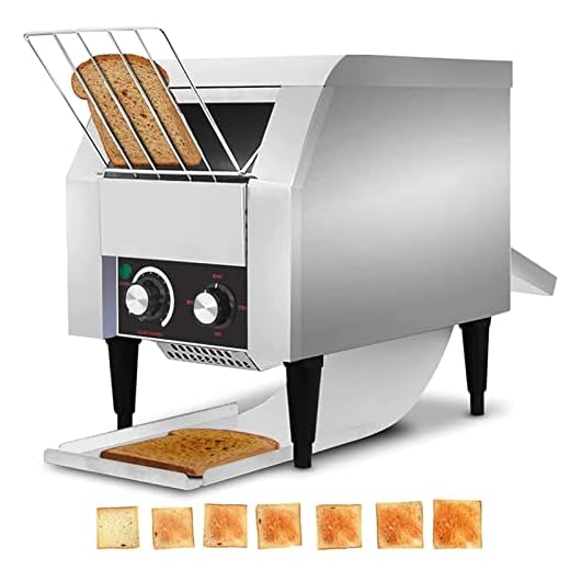 Torradeira Comercial 2400 W Torradeira De Aço Inoxidável Automática Máquina De Pão, Transmissão De Corrente De Aquecimento Torradeira Hotel Café Da Manhã Sanduíche Assado