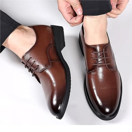 Formal Leather Shoes for Men Business Fashion Shoes Leather Men's Leisure Men's Leather Shoes Men's Classic Lace Up Oxfords Dress Shoes Faux Patent Leather Tuxedo New2