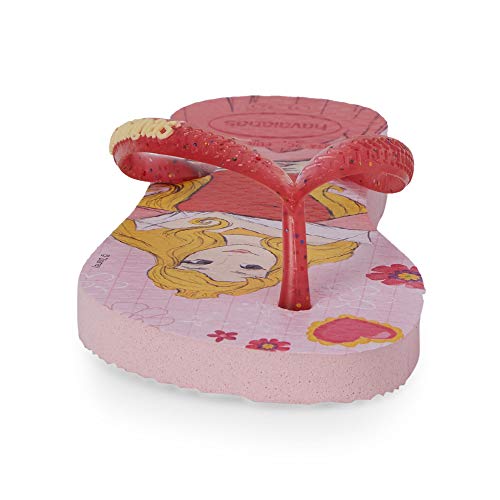 Chinelo Slim Princess, Havaianas, Meninas, Rosa Cream/Pirulito, 25/26