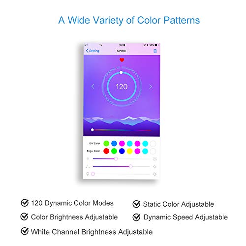 Alitove SP110E Ws2812B Ws2811 Addressable Led Bluetooth Controller Ios Android App Wireless Remote Control Dc 5V thumb #3