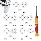5 Sets Silicone Conductive Rubber Pads Replacement for Playstation 4 PS4 Controller Parts for JDM-050/055 Dualshock 4 L1 R1 L2 R2 Adhesive Button Changing Keypad Repair Replacement Part Tool Kit (055)