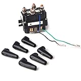 Issyzone ATV UTV Winch Rocker Thumb Switch, 12V 400A Solenoid Relay Winch Contactor Replacement with 6 Protecting caps for 2000-5000lbs Winch