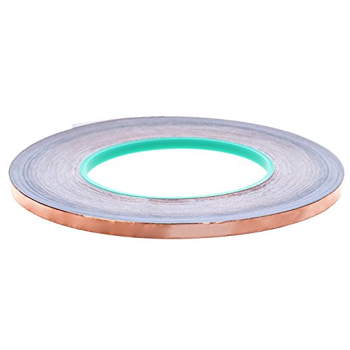 BCP Double Conductive EMI Shielding Copper Foil Tape- 1/4 Inch X 55 Yds.