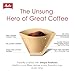 Melitta #4 Cone Coffee Filters, Natural Brown, 100 Count (Pack Of 6), 600 Total Filters - Fits all 8-12 Cup Cone Coffee Makers and Pour-Overs, Compostable, Tear-Resistant, Made in USA