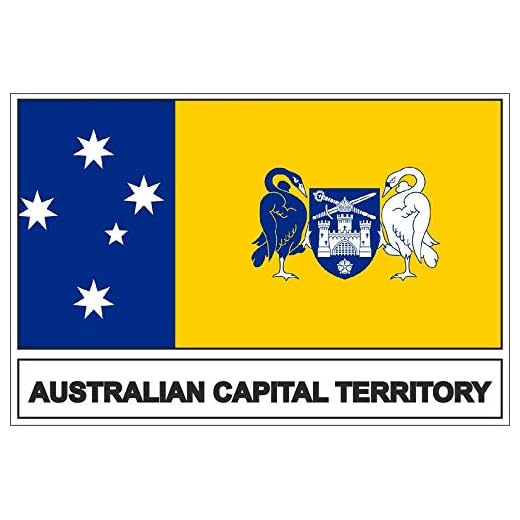 Akachafactory klistermärke flagga vinyl land Australien australiensisk huvudstad territorium
