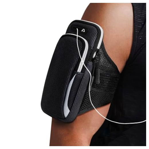 Fascia Braccio Running, Protezione LCD da Urti, UV e Pioggia, Porta Cellulare Sport per iPhone 16/15/14... Samsung, Xiaomi... Accessorio Palestra, Corsa e Ciclismo. Tasca Portachiavi indipendente.