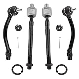 BOXI 4pcs Front Inner and Outer Tie Rod Ends Fit for Hyundai Elantra 2011-2016/Elantra Coupe 2013-2014/Elantra GT 2013-2017/Veloster 2012-2017 | EV800886 ES801074 ES801075