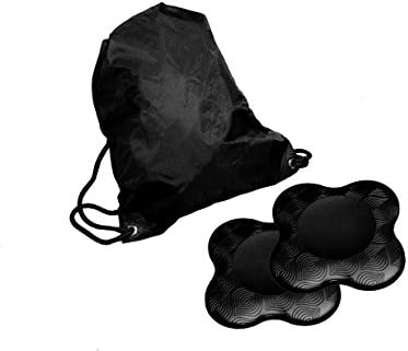 2pcs of Yoga Knee Pads Nibo - Two Pieces of Knee Pads with Travel Bag for Your No Pain Kneeling During Yoga & Pilates Exercise. Support for Your Knees, Elbow and Head (Black)
