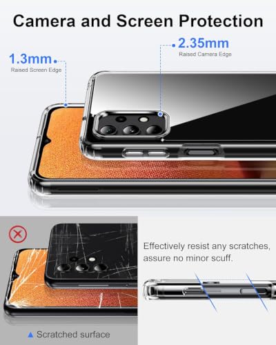 Image of ClearPC Clear Hard PC Case for Samsung Galaxy A32 4G, Anti-Yellow Transparent Back Cover, Anti-Scratch, Raised Camera Protection, Shockproof, Wireless Charging Compatible, NonYellowing (Clear)