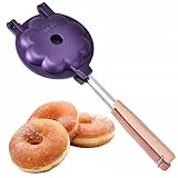 TAMUME Donut-Maker Donut-Form aus Aluminiumlegierung mit Holzgriffen zum Backen mit offener Flamme