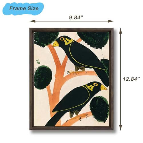 Image of Canvas Frames for 9 inchx12 inchPaintings with 0.6 inch~0.9 inch Deep Dark brown | VAREIHNAZ Canvas Floater Frames for 9 inchx12 inchCanvas Paintings,Floating Frames for Wall Decor,No Glass or Back(Dark brown)