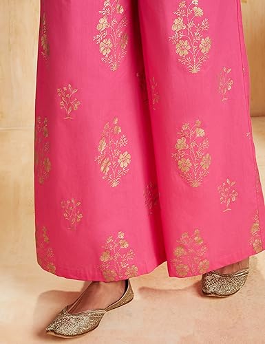 Image of Amazon Brand - Myx Women's Relaxed Fit Mid Rise Palazzo (Available in Plus Sizes)
