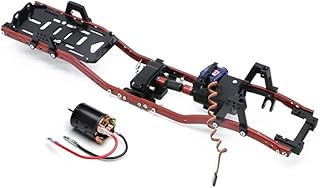 C31575BLACKRED Alloy 1/10 MCY10 Trail Off-Road Scale Crawler Chassis Frame w/2-Speed, 45T Motor