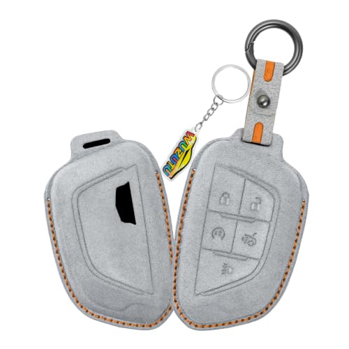 WUZUTU Cadillac�Ή� XT6 �L�[�P�[�X 2020-2025�Ή� �X�}�[�g�L�[�P�[�X �L�[�J�o�[ ���h�~ �L�[�z���_�[ ���C�g�O���[ | �X�G�[�h�����U�[ 5�{�^���Ή� ��D�� �A�N�Z�T���[ �ԗp ��� �l�W�Ȃ� ���E���₷�� �����h�~ �v��
