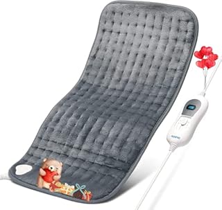 RENPHO Large Electric Heating Pad, Ultra-Soft Back Heat Pad with 3 Heat Levels, Keep Warming Arm, Leg, Neck and Shoulder, Auto Shut Off - 60×30cm -Gray