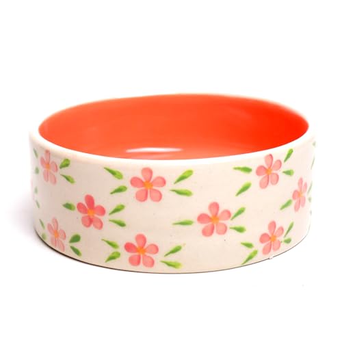 Image of Twin Heart Breakfast Bowl | Dishwasher Microwave Safe | Adorable Ceramic Bowl | Cute Valentine Heart Printed Patterned Dessert /Breakfast /Soup /Ice Cream Small Bowl (Multicolor)