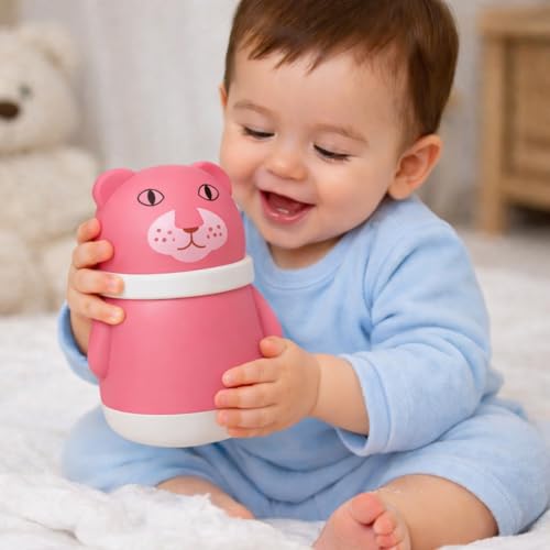 Image of Baby Skin Care Powder Talcum Puff Case Cum Container Box Reusable Refillable for Toddlers Kids and Infants for Baby Body And Face Grooming BPA Free (Assorted Colours)(PATTERN 101)