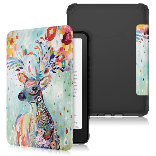 Image of Kindle Paperwhite Case 12th Generation 2024 - Slim Lightweight 7 Inch Book Cover with Auto Sleep /Wake | Protective Folio for Kindle Paperwhite 12th Gen,Deer