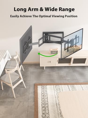 Usx Mount Long Arm Full Motion Tv Wall Mount For Most 42-90 Inch Tv 40 Inch Extension Tv Mount,Wall Mount Tv Bracket With 90°Swivel Up To 150Lbs Fits 16 Inch 18 Inch 20 Inch 24 Inch Stud Vesa 800X400Mm Xml035… thumb #2
