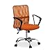 Relaxdays Fauteuil de Bureau Ergonomique pivotant à 360° avec Hauteur réglable en Maille Orange Charge maximale 120 kg 101 x 62 x 62 cm