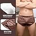 GENEMEN Mens Satin Boxer Briefs Silk Boxers Lounge Shorts Split Side Pajama Bottoms Running SweatShorts (Coffee, L)