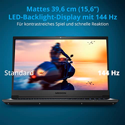 MEDION ERAZER Crawler E30 39,6 cm (15,6 Zoll 144hz) Full HD Gaming Notebook (Intel Core i5-12500H, 8GB DDR4 RAM, 512GB PCIe SSD, NVIDIA GeForce RTX 3050 4GB GDDR6, RGB Backlit, Win 11 Home) – Bild 7