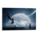 final fantasy 7 cloud sword Größe: Jeder Leinwandvorhang misst 60 x 90 cm, insgesamt 1 Vorhang.