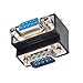 xiwai DB9P 90 Degree Down Angled Gender Changer D-Sub 9Pin RS232 Male to Female Connector Serial Port Extension Adapter